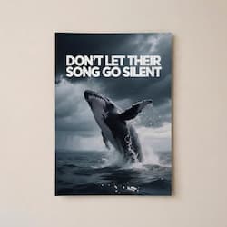Moody Ocean Whale Printable Wall Art, Humpback Wildlife Poster