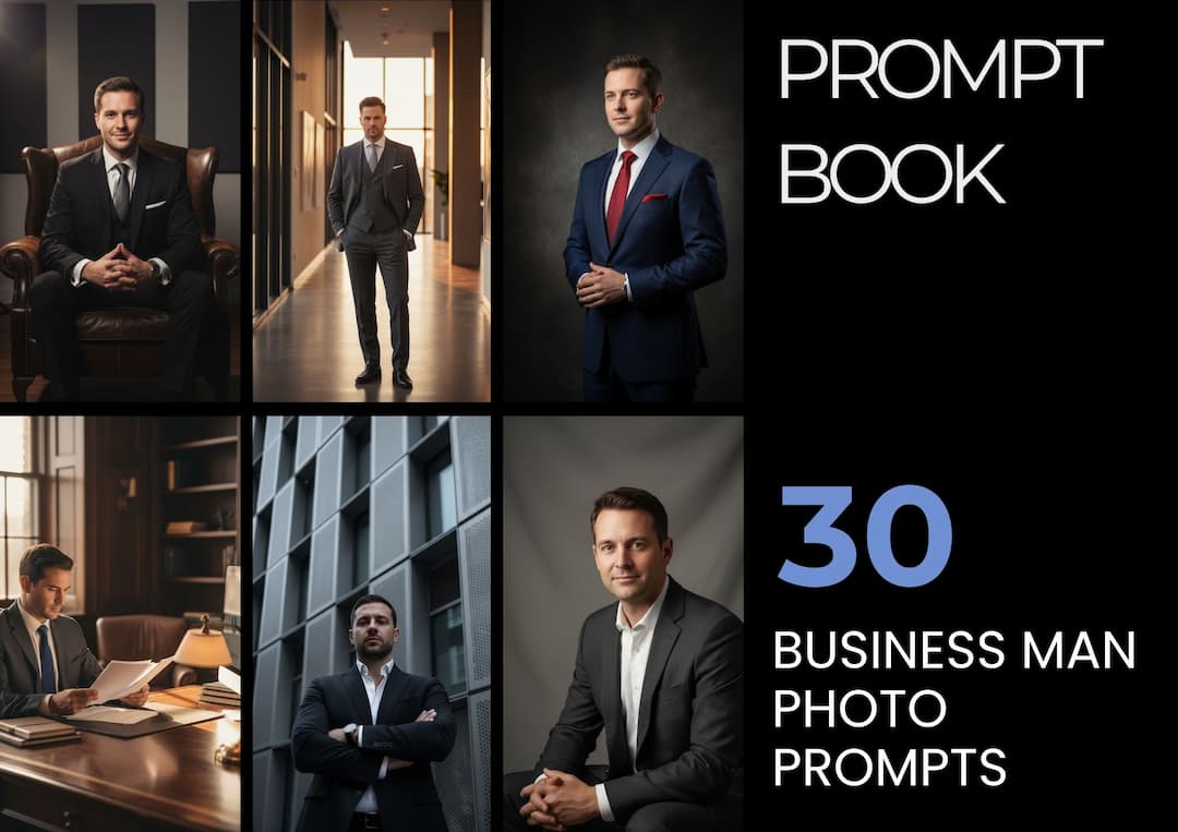 30 AI Business Man Photo Prompts