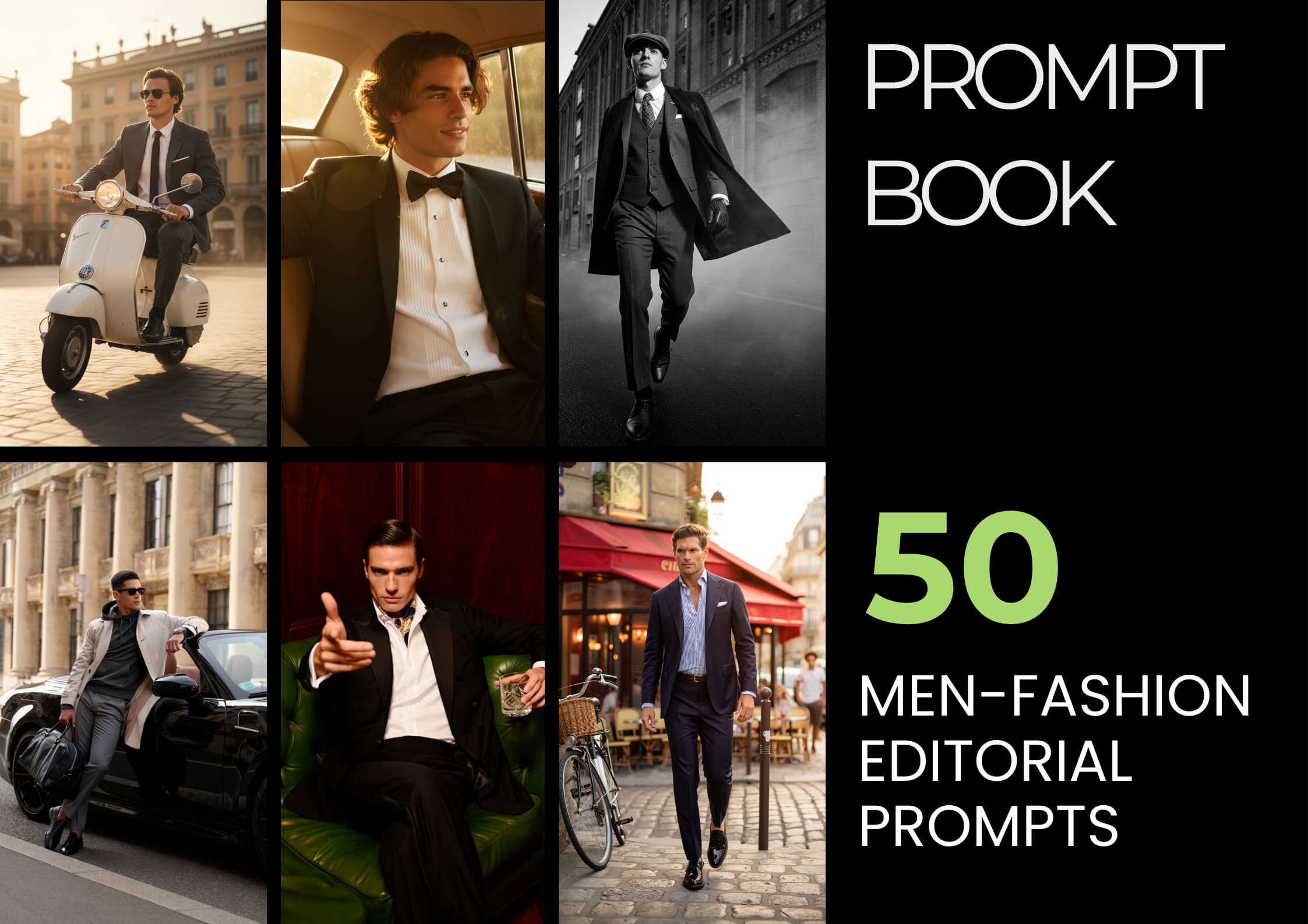 50 Men-Fashion Editorial Prompts Vol.1