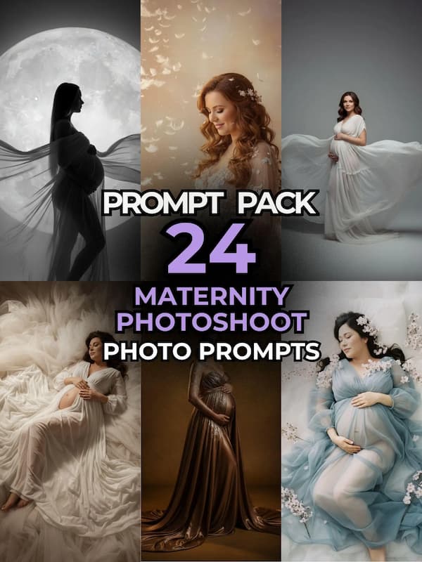 24 AI Maternity Photoshoot Prompts